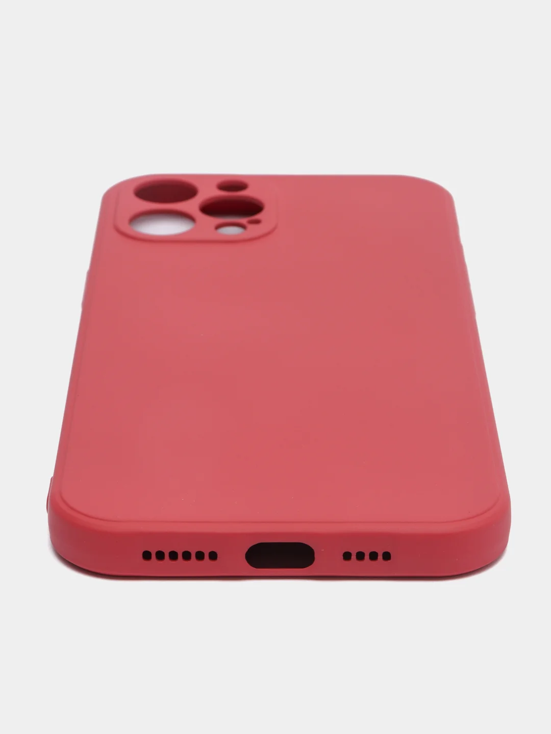 Багровый чехол силиконовый с защитой камеры для Apple iPhone 12 Pro Max с бархатной подкладкой