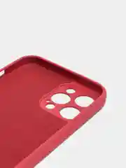 Багровый чехол силиконовый с защитой камеры для Apple iPhone 12 Pro Max с бархатной подкладкой