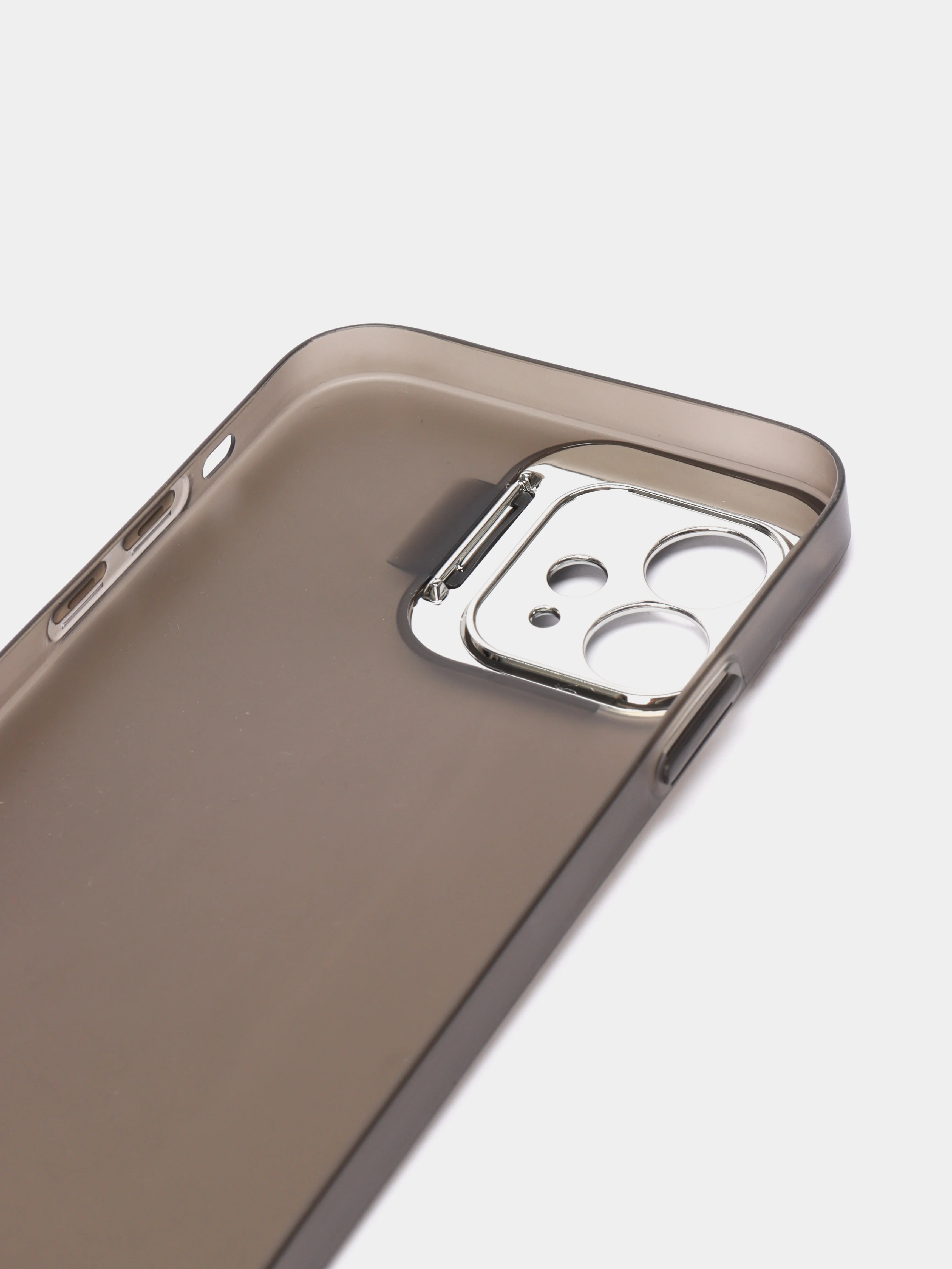 Угольный чехол для iPhone 12 пластиковый матовый ультратонкий с защитой камеры