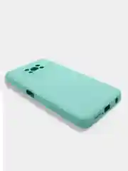 Бирюзовый чехол Xiaomi Poco X3 NFC, Poco X3 Pro силиконовый с защитой камеры и бархатной подкладкой