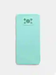 Бирюзовый чехол Xiaomi Poco X3 NFC, Poco X3 Pro силиконовый с защитой камеры и бархатной подкладкой