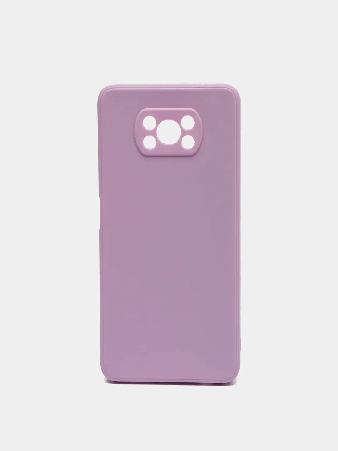 Лавандовый чехол Xiaomi Poco X3 NFC, Poco X3 Pro силиконовый с защитой камеры и бархатной подкладкой