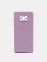 Лавандовый чехол Xiaomi Poco X3 NFC, Poco X3 Pro силиконовый с защитой камеры и бархатной подкладкой