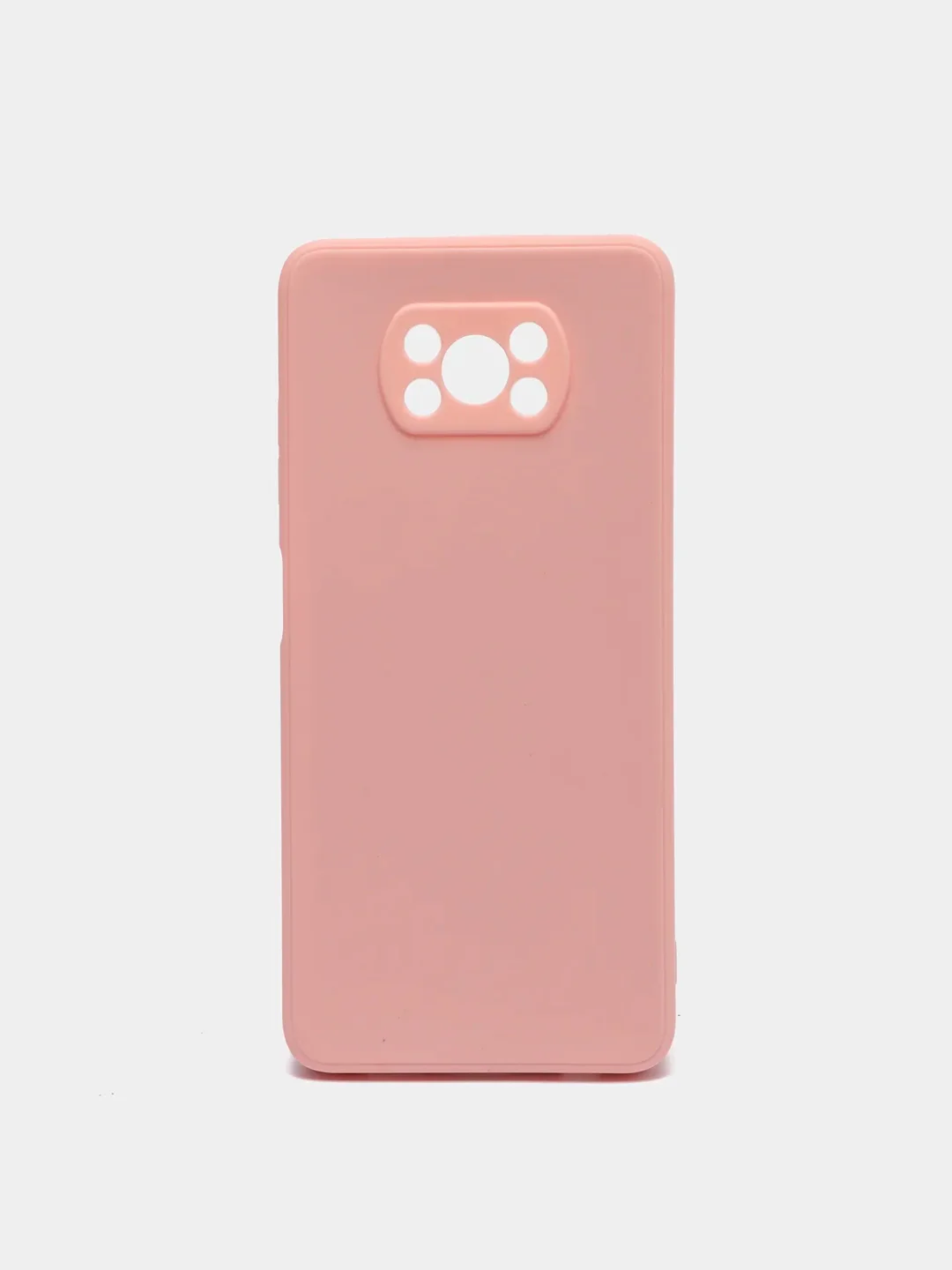 Коралловый меланж чехол Xiaomi Poco X3 NFC, Poco X3 Pro силиконовый с защитой камеры и бархатной подкладкой