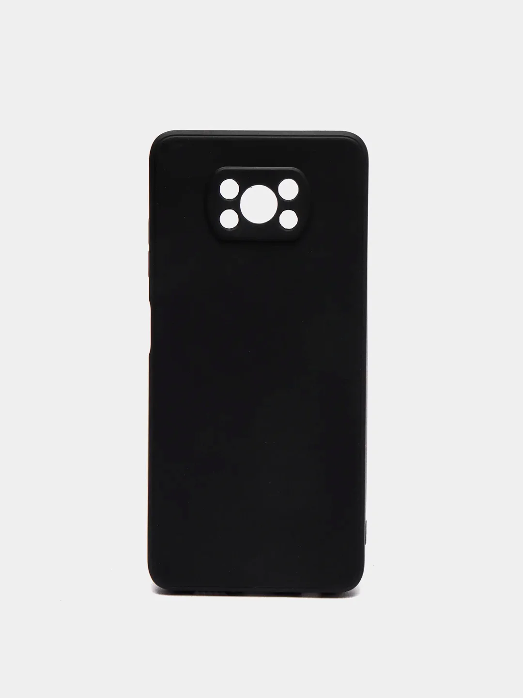 Черный чехол Xiaomi Poco X3 NFC, Poco X3 Pro силиконовый с защитой камеры и бархатной подкладкой