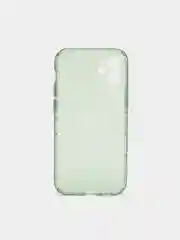 Зеленый чехол для iPhone 12 Mini прозрачный цветной силиконовый