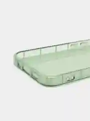 Зеленый чехол для iPhone 12 Mini прозрачный цветной силиконовый