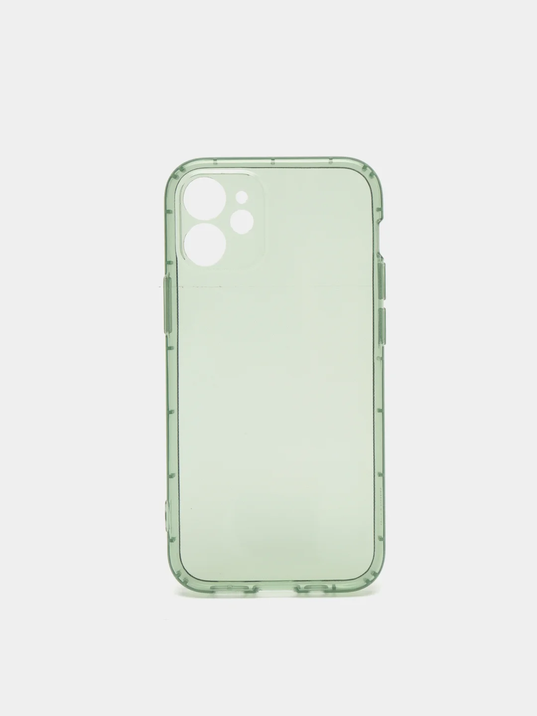 Зеленый чехол для iPhone 12 Mini прозрачный цветной силиконовый