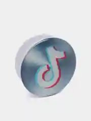 Тёмно-серый попсокет TikTok для смартфона (Tik tok, тик ток, тикток)