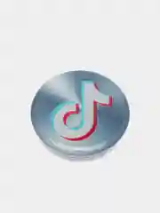 Тёмно-серый попсокет TikTok для смартфона (Tik tok, тик ток, тикток)
