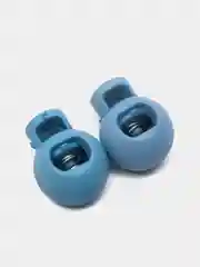 Голубой фиксатор для шнура круглый, в упаковке 2 фиксатора