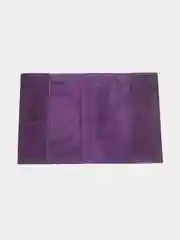 Фиолетовый обложка для паспорта из натуральной кожи