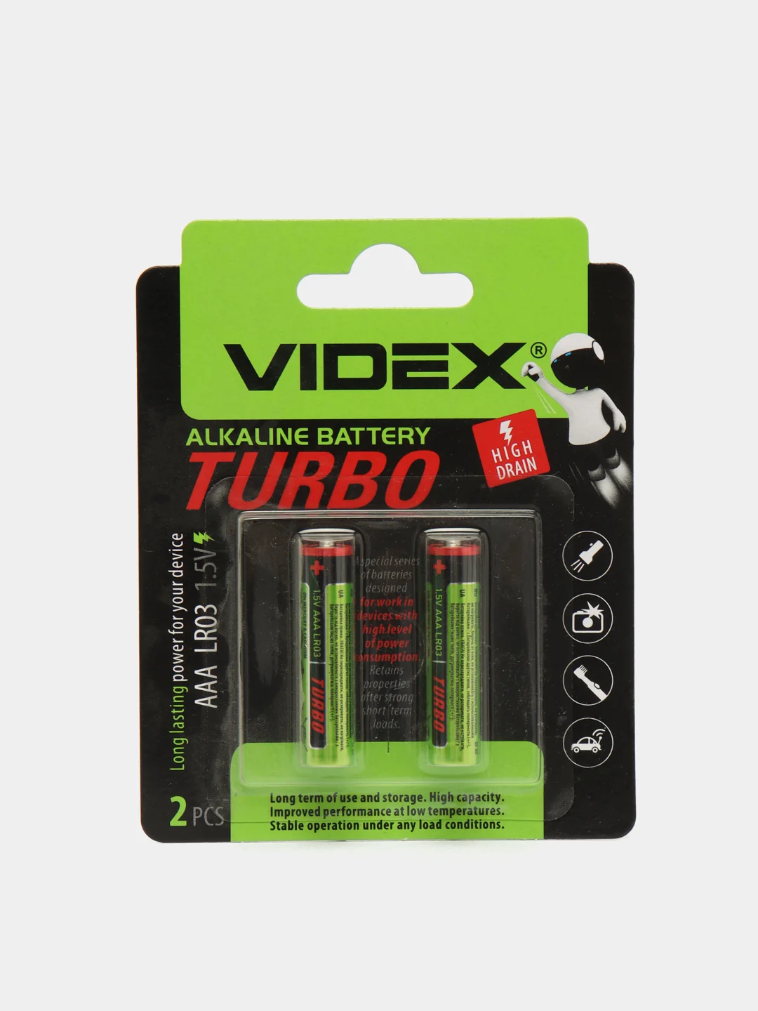 Батарейка VIDEX LR6 AA TURBO (Пальчик) LR3 AAA TURBO (Мизинчик) 2шт