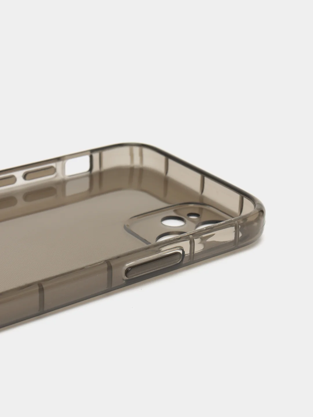 Черный чехол для iPhone 12 Mini прозрачный цветной силиконовый