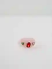 Розовый кольца из эпоксидной смолы с камнем