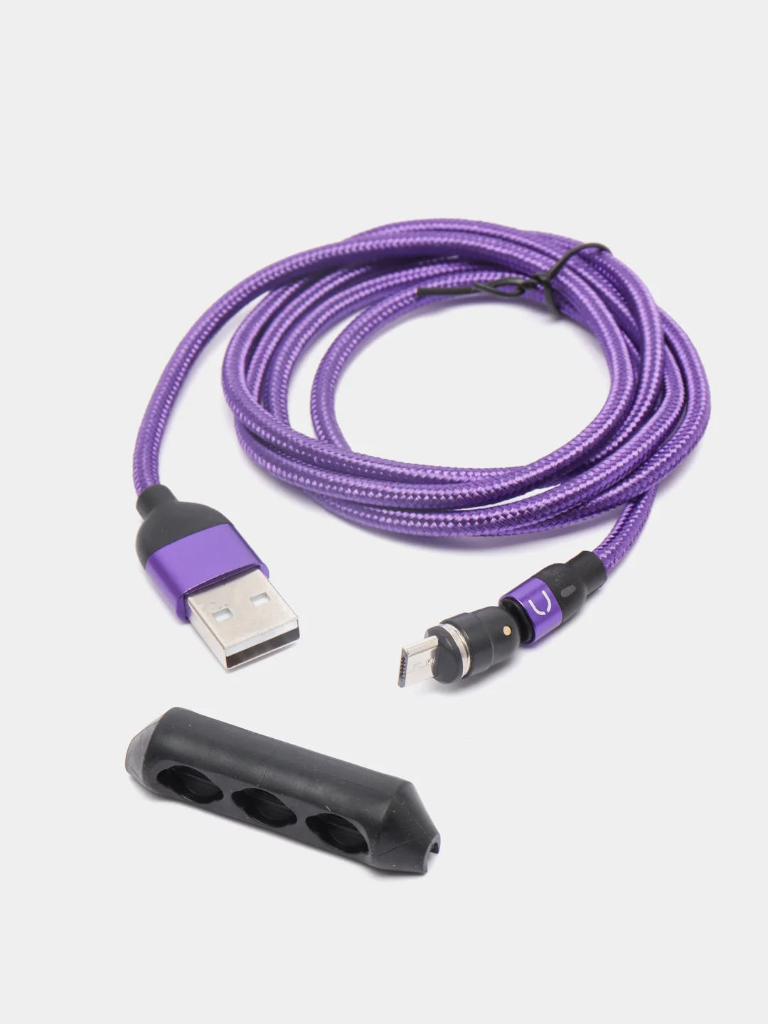 Фиолетовый магнитный usb кабель Charget Quick charge 3.0 для зарядки и передачи данных