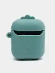 Зеленый чехол для беспроводных наушников Apple AirPods 1 / 2, силиконовый
