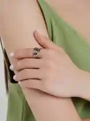 Серебряный кольцо "Сердце"