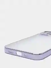 Фиолетовый чехол для iPhone 13 Pro Max силиконовый айфон про макс прозрачный