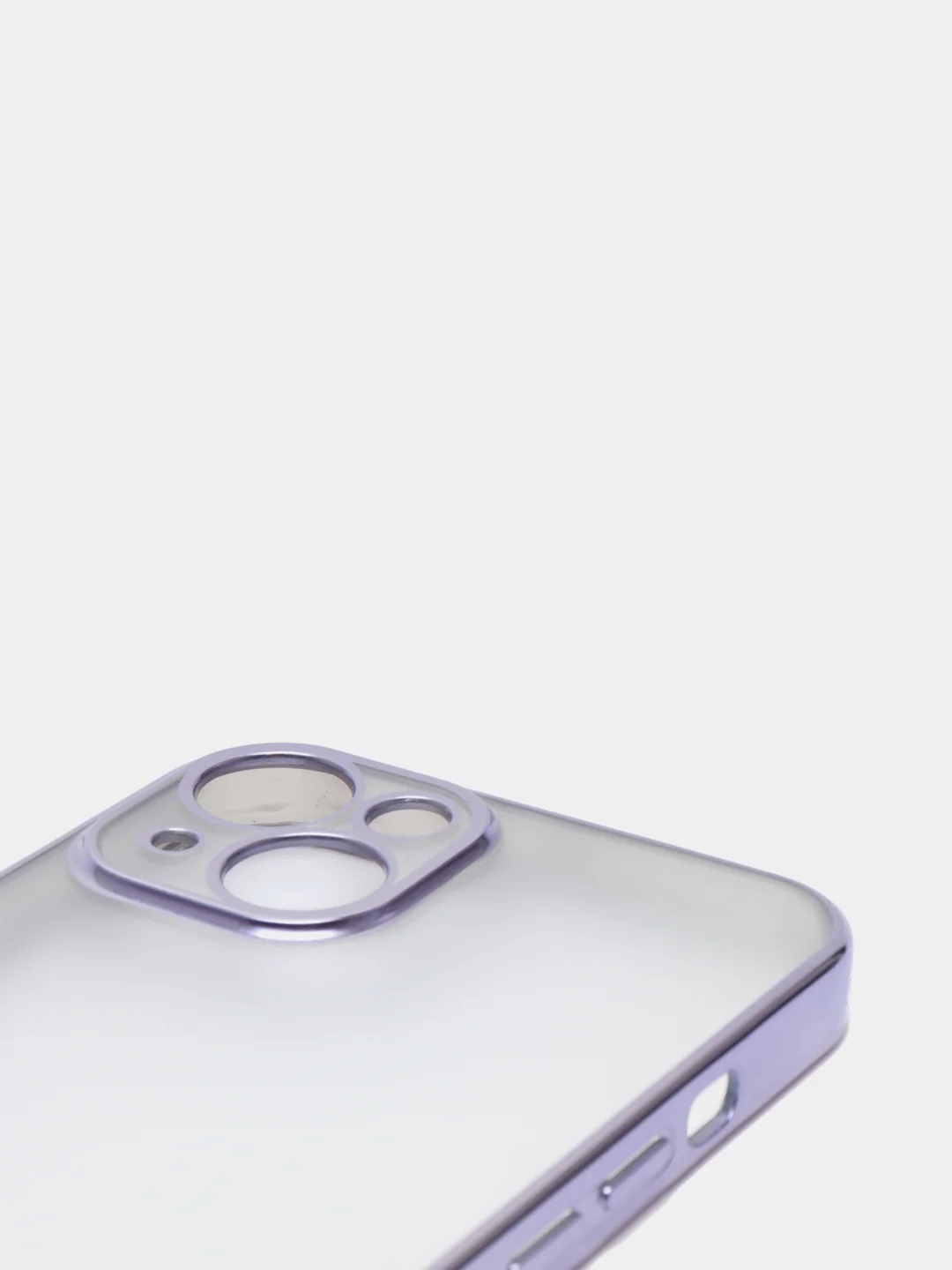 Фиолетовый чехол для iPhone 13 Pro Max силиконовый айфон про макс прозрачный