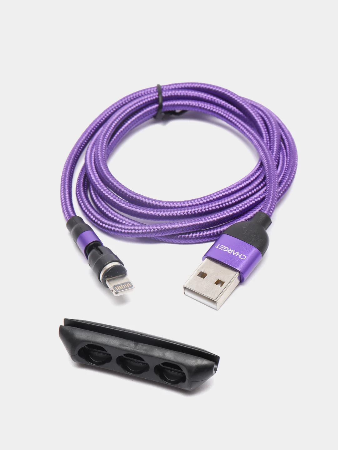 Фиолетовый магнитный usb кабель Charget Quick charge 3.0 для зарядки и передачи данных