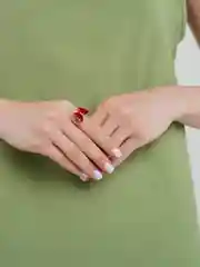 Красный кольцо "Бабочка"