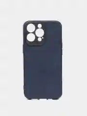Темно-синий чехол IPhone 13 / 13 Mini / 13Pro / 13ProMax силиконовый, имитация кожи