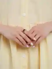 Розовый кольцо стальное, обручальное, широкое