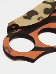 Багровый деревянный игрушечный кастет КС / ГО