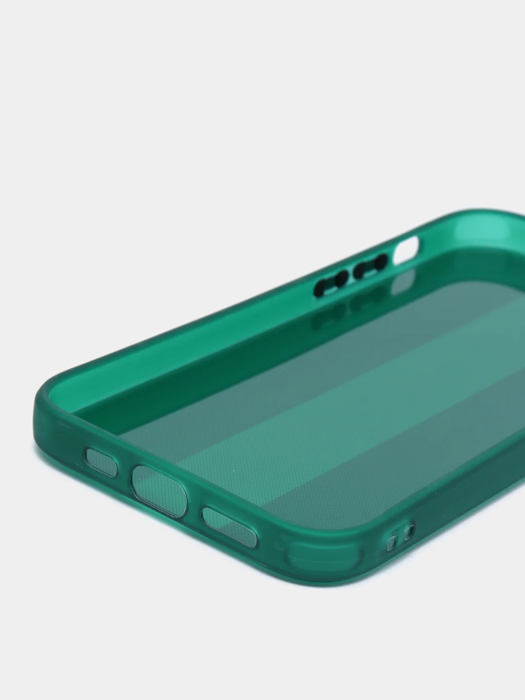 Зеленый чехол на iPhone 12, 1.5 мм Плотный цветной