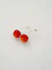 Багровый серьги "Вишенки", серьги вишня