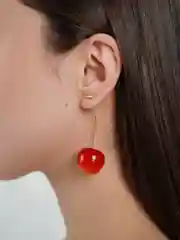 Багровый серьги "Вишенки", серьги вишня