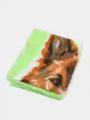 Зеленый кухонное полотенце с собакой, 34х76 из 100% хлопка