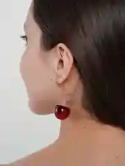 Багровый серьги "Вишенки", серьги вишня