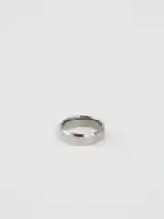 Серебряный кольцо стальное, обручальное