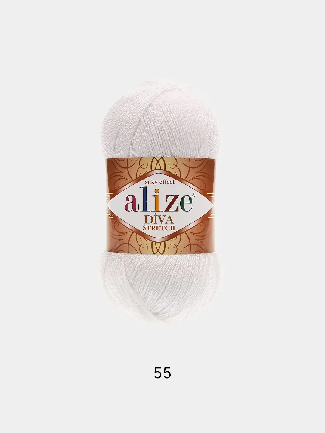 Белый пряжа Alize Diva Stretch 92% Микрофибра 8% Эластик 100г 400м