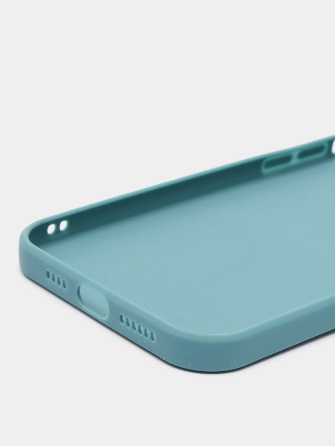 Бирюзовый чехол Silicone Case для iPhone 12, 12 Pro, Max, 12 mini, 13, 13 Pro, Max с защитой камеры