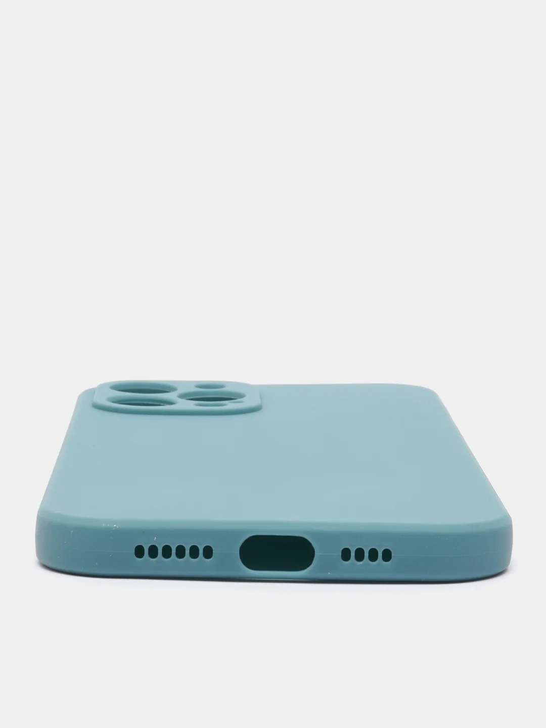 Бирюзовый чехол Silicone Case для iPhone 12, 12 Pro, Max, 12 mini, 13, 13 Pro, Max с защитой камеры