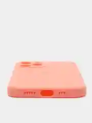 Коралловый чехол Silicone Case для iPhone 12, 12 Pro, Max, 12 mini, 13, 13 Pro, Max с защитой камеры