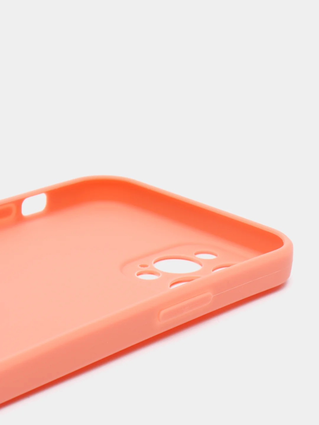 Коралловый чехол Silicone Case для iPhone 12, 12 Pro, Max, 12 mini, 13, 13 Pro, Max с защитой камеры