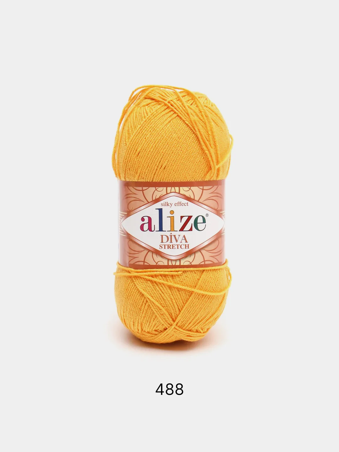 Желтый пряжа Alize Diva Stretch 92% Микрофибра 8% Эластик 100г 400м