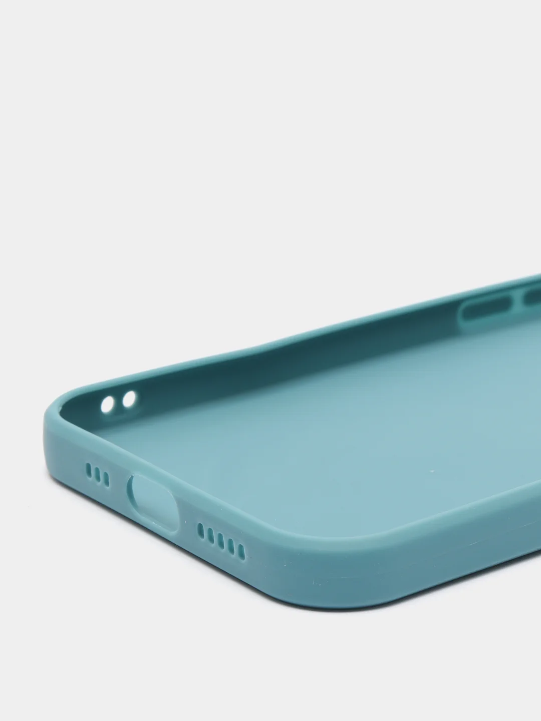 Бирюзовый чехол Silicone Case для iPhone 12, 12 Pro, Max, 12 mini, 13, 13 Pro, Max с защитой камеры