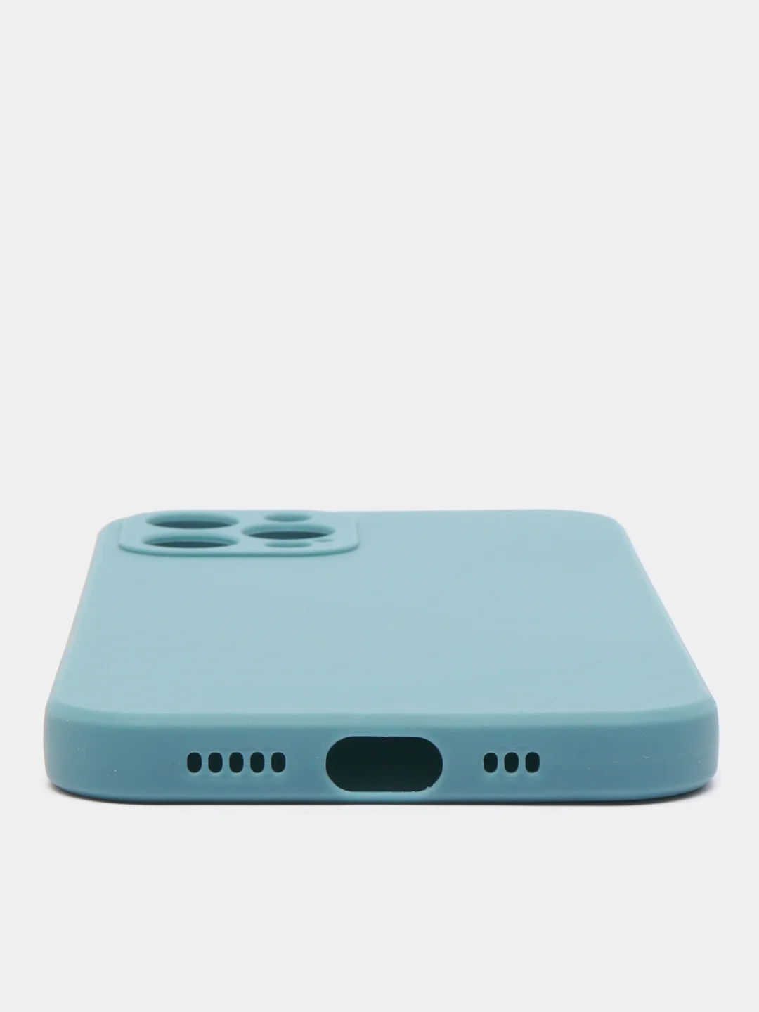 Бирюзовый чехол Silicone Case для iPhone 12, 12 Pro, Max, 12 mini, 13, 13 Pro, Max с защитой камеры