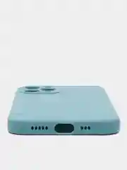 Бирюзовый чехол Silicone Case для iPhone 12, 12 Pro, Max, 12 mini, 13, 13 Pro, Max с защитой камеры