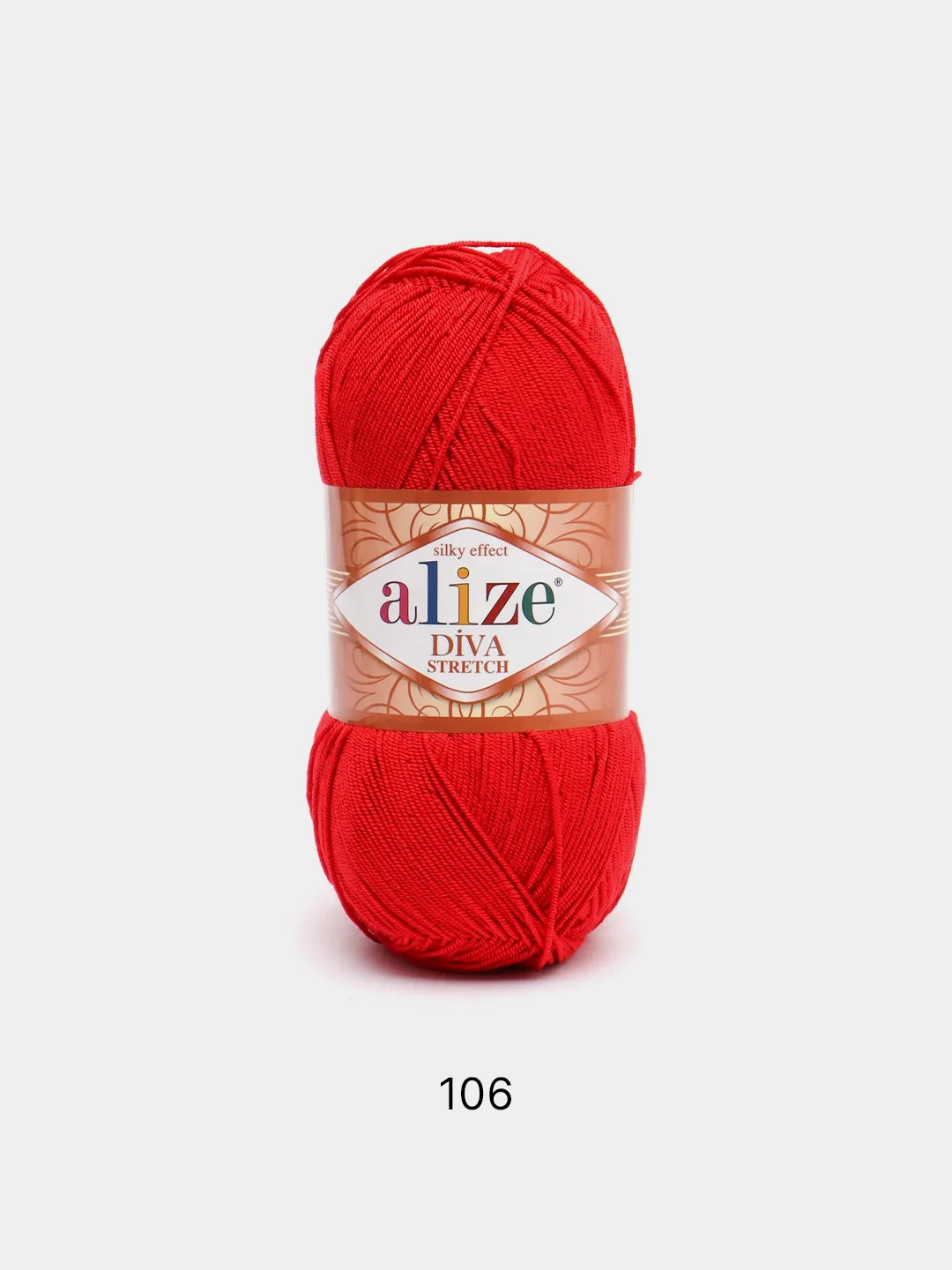 Алый пряжа Alize Diva Stretch 92% Микрофибра 8% Эластик 100г 400м