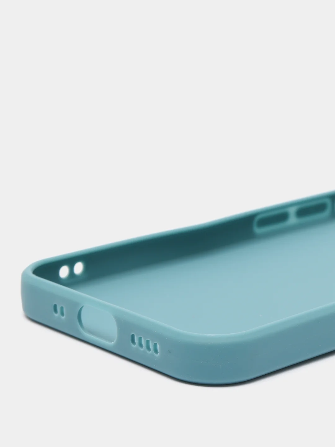 Бирюзовый чехол Silicone Case для iPhone 12, 12 Pro, Max, 12 mini, 13, 13 Pro, Max с защитой камеры