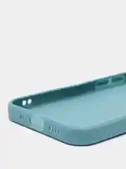 Бирюзовый чехол Silicone Case для iPhone 12, 12 Pro, Max, 12 mini, 13, 13 Pro, Max с защитой камеры