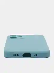 Бирюзовый чехол Silicone Case для iPhone 12, 12 Pro, Max, 12 mini, 13, 13 Pro, Max с защитой камеры