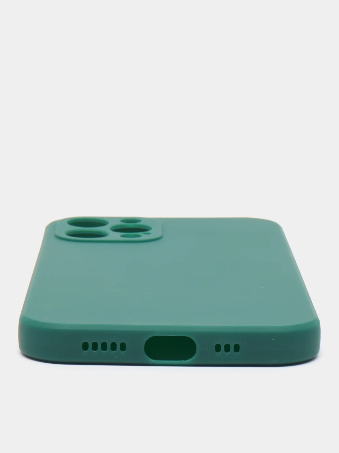 Зеленый чехол Silicone Case для iPhone 12, 12 Pro, Max, 12 mini, 13, 13 Pro, Max с защитой камеры