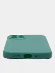 Зеленый чехол Silicone Case для iPhone 12, 12 Pro, Max, 12 mini, 13, 13 Pro, Max с защитой камеры